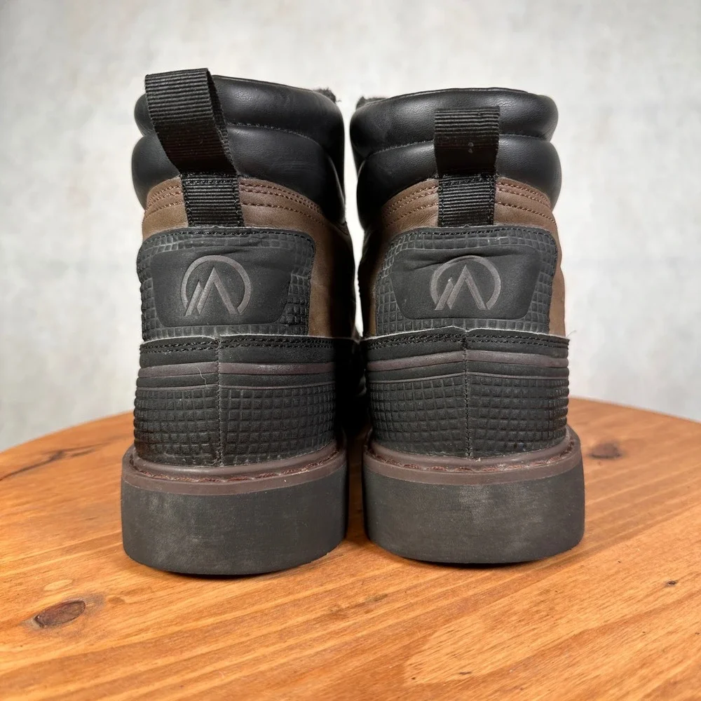 Nevados Work Steel Toe Boots Mens 10.5 Brown Black WKA42M0018 Good Condition